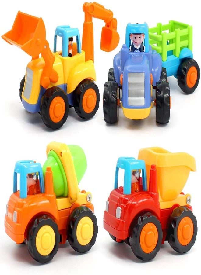 SELLMONK Unbreakable Toy Friction Powered Cars Push and Go Vehicles Toys for Children Boys Girls Kids (4 Pcs) - Image 1